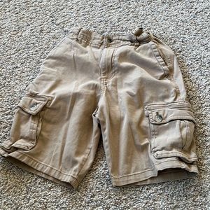 True Craft cargo shorts. Adjustable waist.